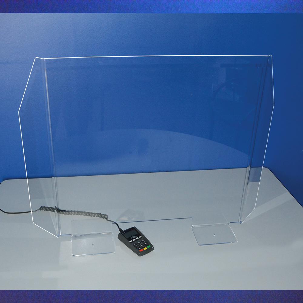 Panneau séparateur transparent et modulable anti-contamination COVID