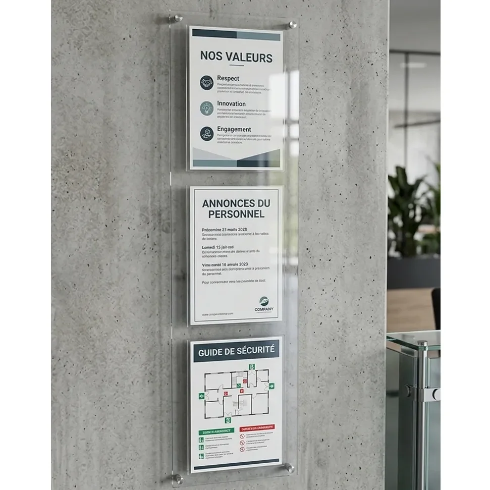Portes affiches plexiglas : un choix durable et esthétique