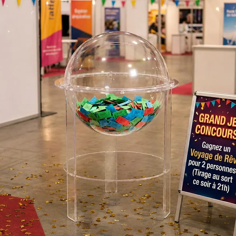 Urnes plexiglas pour jeux concours et événements