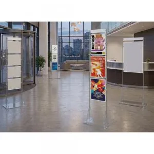 Porte affiche sur pieds recto verso