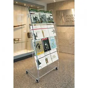 Présentoir Design sur Roulettes 4 Tablettes