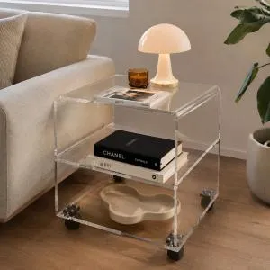 Table D'appoint à Roulettes et Tablette